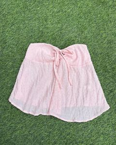 Cute Pink tied up flowy tube top