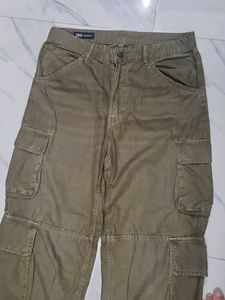 Olive Green Baggy Jeans