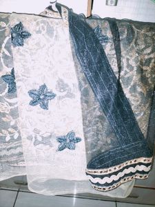 Black And Golden Saree