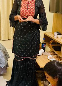 Embroidered Sharara Set with Dupatta