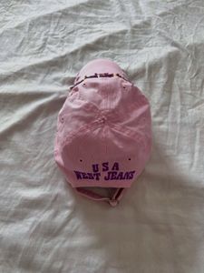 Pink Distressed "West" Baseball Cap