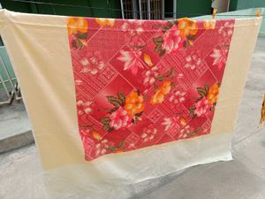 Thick heavy floral double size bedsheet