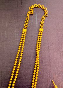 Gold Peacock Necklace with Earrings