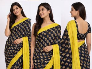 Elegant Printed Saree Pure cotton