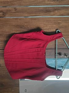 Stylish Red Corset Top
