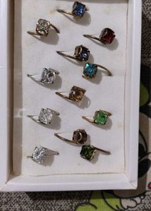 Assorted Gemstone Rings Set