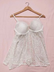 White Lace Babydoll Lingerie
