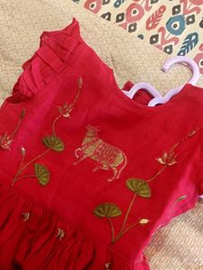 Beautiful Pink Embroidered Dress