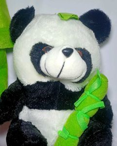Cute Panda Plush Toy with Bamboo