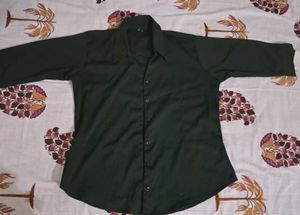 Dark Green Button-Up Shirt