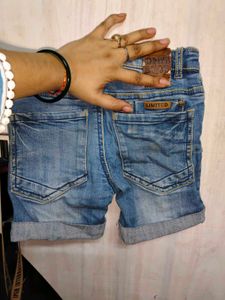 2 colour Cute Denim Shorts for Kids