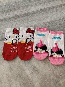 Cute Hello Kitty & Girl Socks Pack