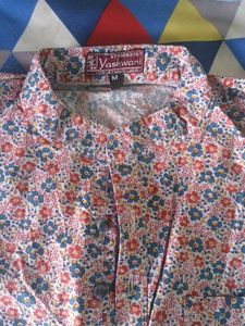 Floral Print Men's Kurta