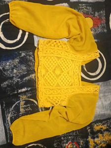 Yellow crop top