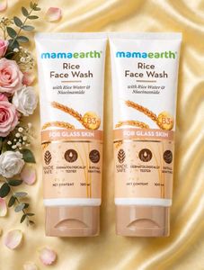 Combo Mamaearth Rice Dewy Bright Face Wash With  W
