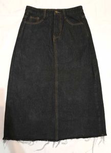 Classic Dark Wash Denim Skirt