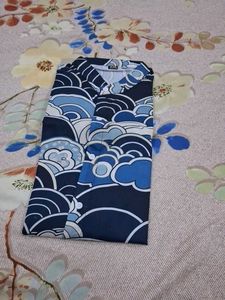 Blue Wave Print Shirt XXL
