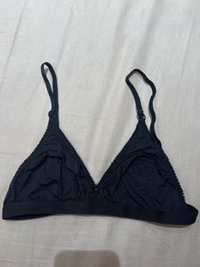 Comfortable Black  Triangle Bra for low back