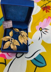 Gold Leaf Statement Earrings