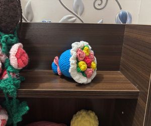 Crocheted Flower Bouquet keychain