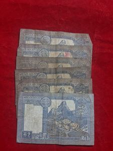 6 pcs Nepal 1 Rupee Banknote Collection
