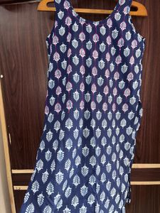 Stylish Navy Blue Printed Kurta