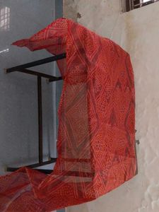Vibrant Red Bandhani Dupatta