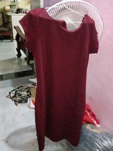 Maroon Bodycon Dress