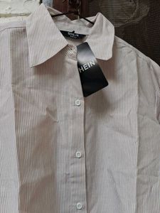 Shein Striped Button-Up Shirt