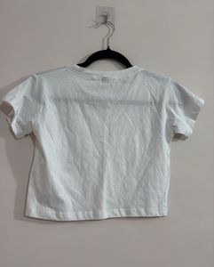 Cute Panda Heart Balloon Crop T-Shirt
