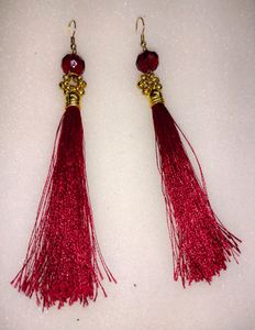 Long Silk Thread Earrings