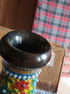 Colorful Wooden Floral Vase new unused
