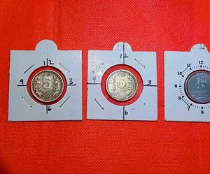 💥3 pcs 5 Rs Huge Rotation Error Coin💥