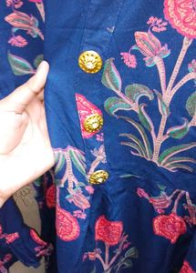 Beautiful Blue Floral Print Kurta