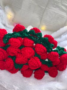 Handmade Crochet Rose Bouquet