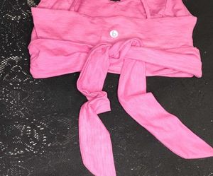 Pink Wrap Front Crop Top / Bra
