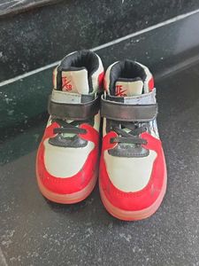 Kids' Red & White Sneakers