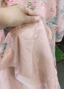 Pink digital Floral Sequins Kurta never worn