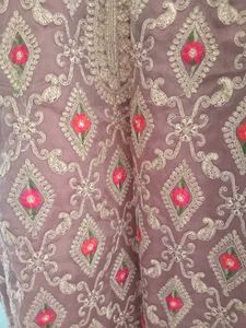 Embroidered Kurta Set with Dupatta and Salwar
