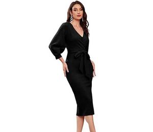 Chic Black Wrap Dress