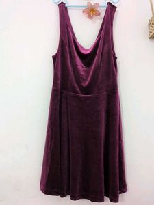 Velvet A-Line Mini Dress