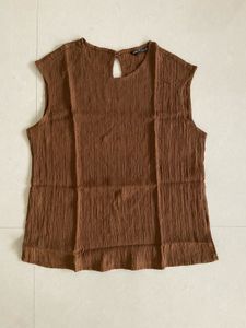 Shein Brown Sleeveless Top