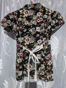 2000s y2k CHIC BOHO FLORAL TIEABLE TOP