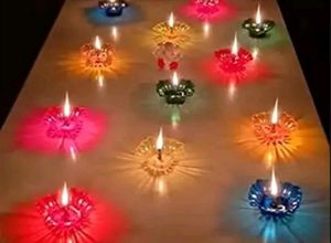 Brand New** 3d Reflection Diya..Pack Of 6