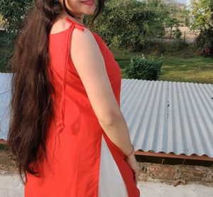 Red colour kurti 2sem kirti