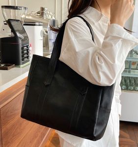 Stylish Black Faux Leather Tote Bag