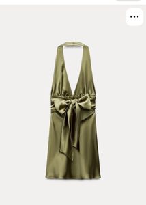 Satin tie back ZARA dress (New with tags)