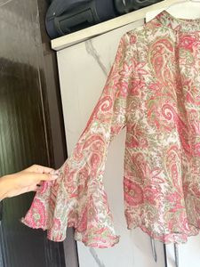 Boho Paisley Print Blouse