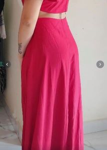 Stunning Red Maxi Dress with Cut-outs