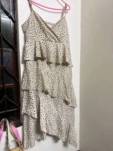 Chic Vintage style Polka Dot Ruffle Dress🤍